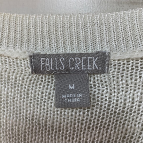 Falls Creek Blue White Ombré V Neck Sweater M - Picture 3 of 6